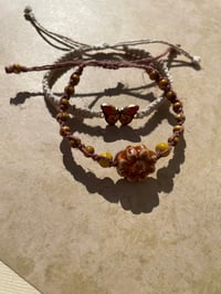 Image 4 of Flower & Butterfly bracelet stack 