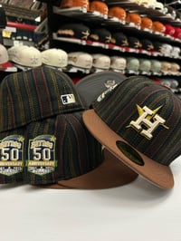Image 1 of New Era 59Fifty Vintage Brown Herringbone 