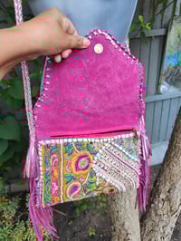 Image 9 of Chilean Bag -Pink fringes and strap