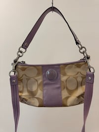 Image 1 of Coach Signature Stripe Demi 2-way Bag