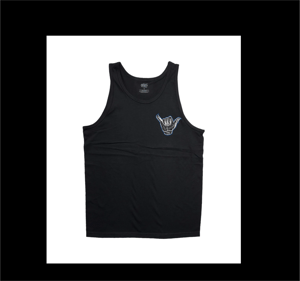 Image of Calligrafitti  Shaka Tank Top outlined Blue 