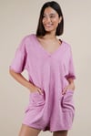 Lavender Mineral Washed Romper 