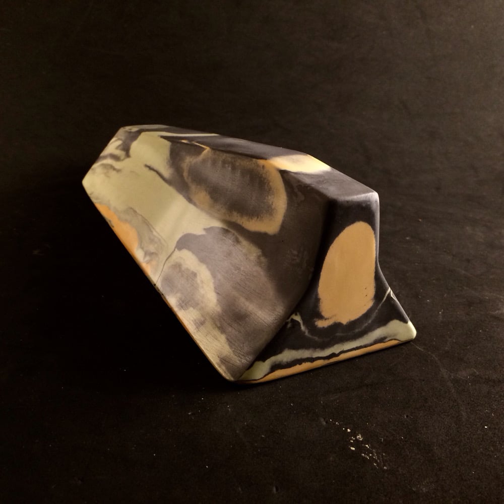 Image of Wired Ramps Slope'd Barrier (Dark Grey, Slime Green and Orange)