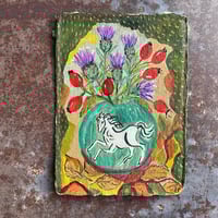 Image 2 of White horse vase