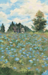 Frieren Blue Field 11x17” Print
