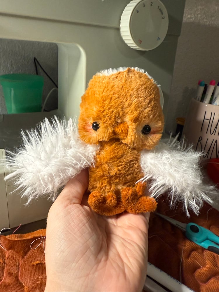 Image of red floofy chicken