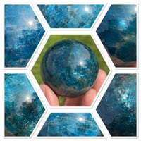 Image 1 of HQ Blue Apatite Spheres