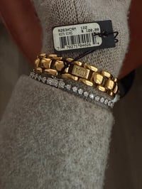 Image 4 of Unique Gold Tone Ladies Watch Mother of Pearl Dial - New with Tag.