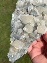 Image 6 of Green Fluorite On Druzy Quartz With UV Dog Tooth Calcite #2223