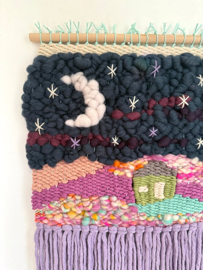 Starry Night. Woven wall hanging