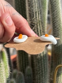 Image 3 of “eggcellent” egg hat pins (2-pack)