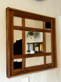 Image 2 of Four sided cow hide mirror small