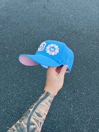 Image 2 of PINK BRIM COTTON CANDY SAN DIEGO PADRES CUSTOM FITTED CAP