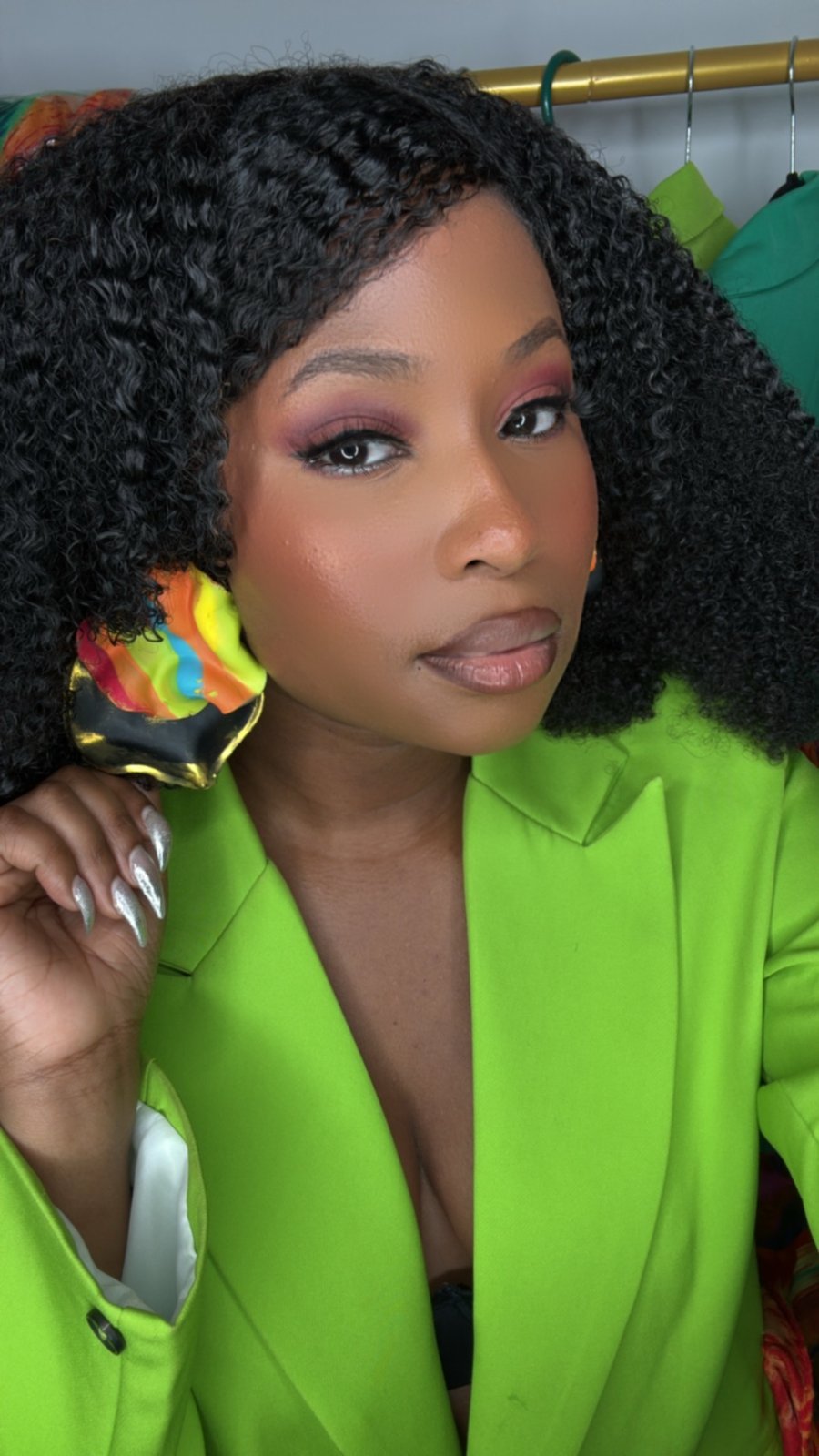 Image of God colors of the earth earrings ( custom clay earrings) 