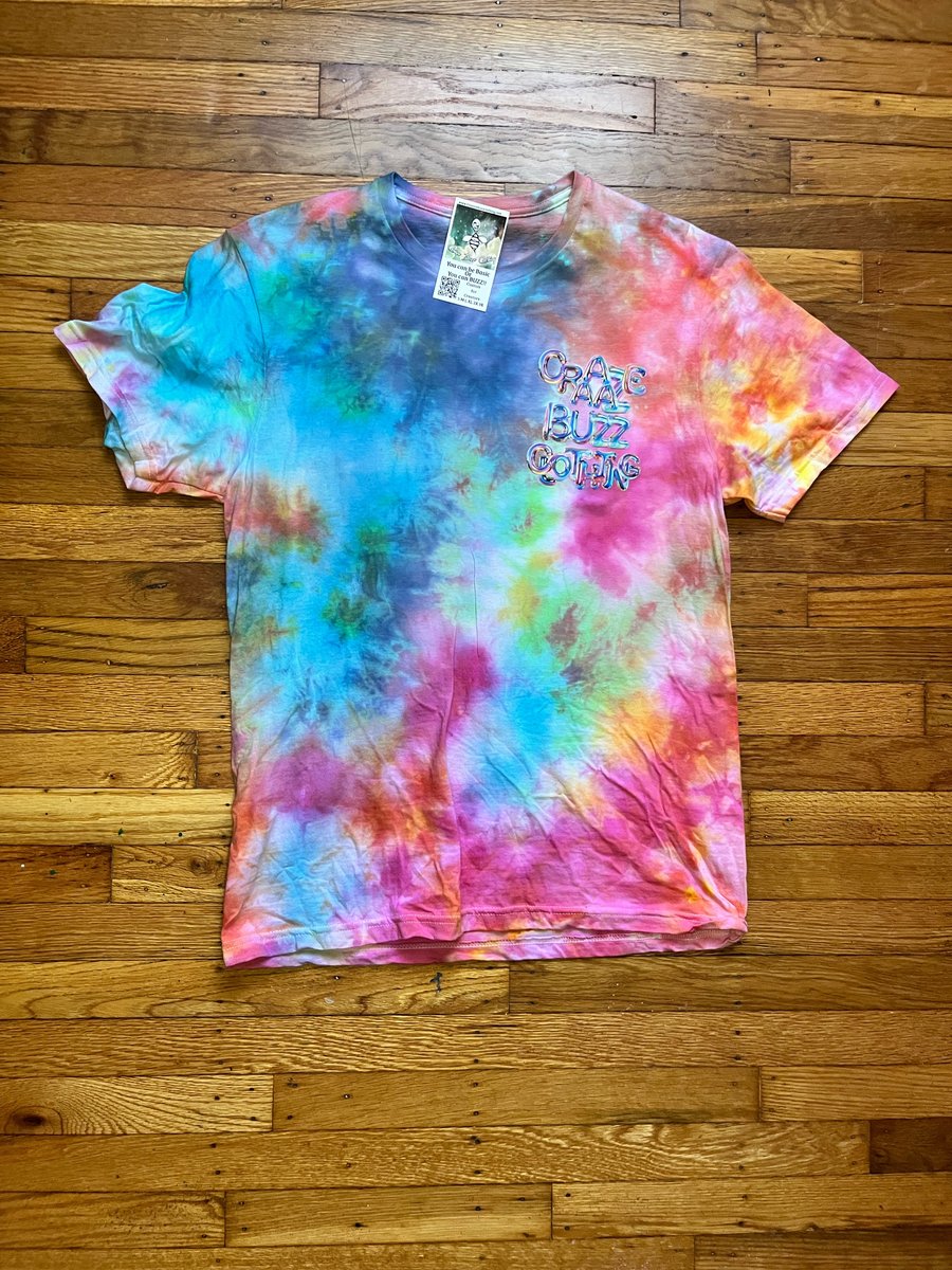 Image of CB Bubble logo tie-dye tee