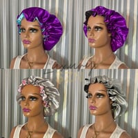 Image 1 of Reversible Satin Bonnets 
