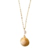 Gold Shell with Pearl Necklace 