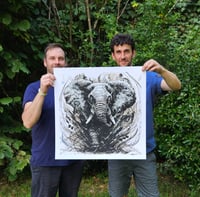 Image 3 of Screenprinting "Elephant rage"