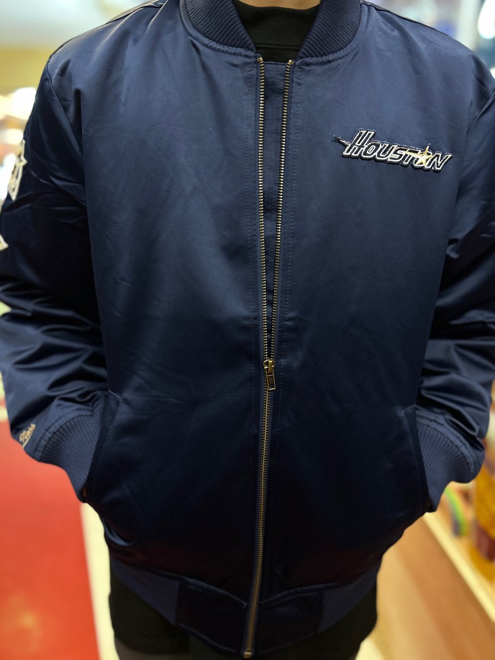 Mitchell & Ness lightweight satin bomber