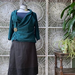 Image of Green mid sleeve wrap Cardi L-XXL
