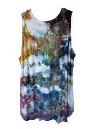 Image 7 of 3XL Luxe Knit Tank in Earthy Watercolor Ice Dye