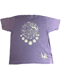 Image 1 of Moon Thief Tee v2 - Heather Purple/Light Gray