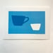 Image of Cup and Sugar Bowl handmade print