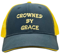 Image 1 of Heavenly Made Apparel Crowned By Grace Mesh Hat - Yellow & Black Adjustable