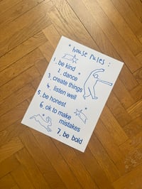 Image 2 of poster - house rules