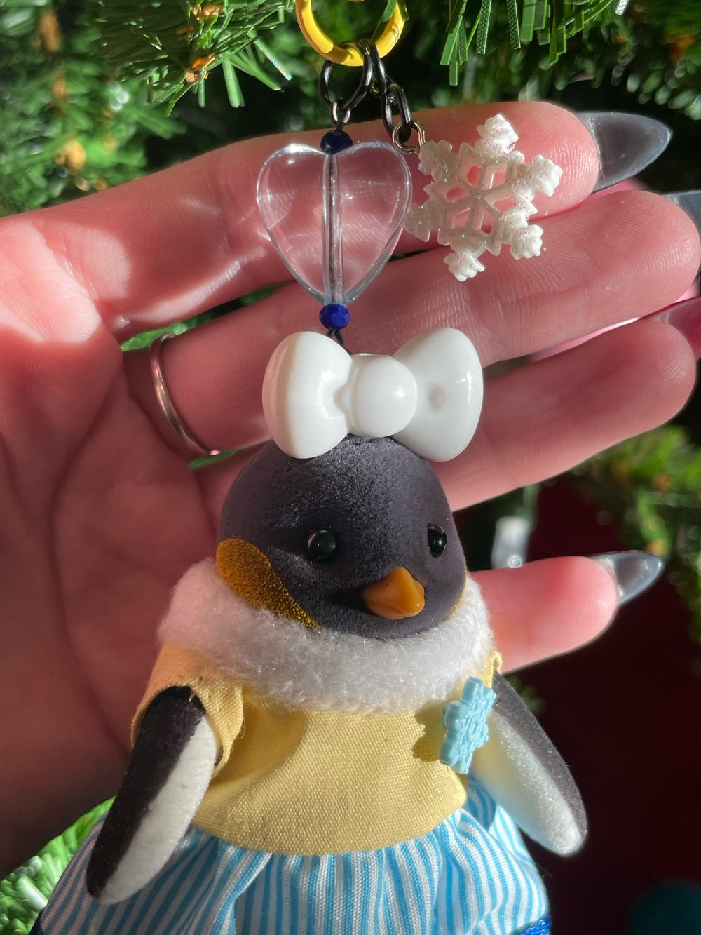 Image of Sapphire Calico Penguin Keychain