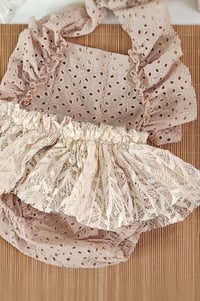 Image 2 of Boho photoshoot outfit | Bianca | age 9-12 months | sitter baby body-dress | beige