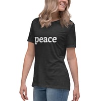 Image 9 of Women's Relaxed T-Shirt, Peace Tee