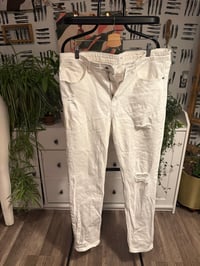 Image 1 of  Urban outfitters white distressed jeans