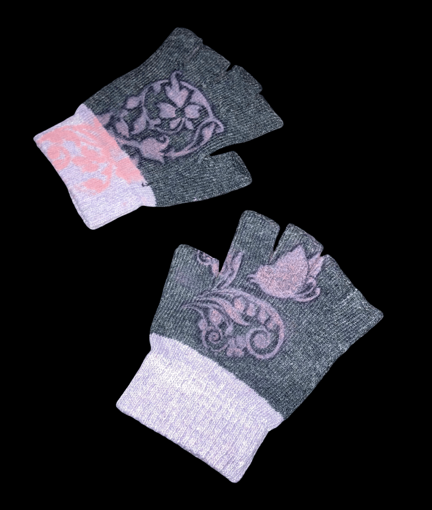 Lavender Fingerless Gloves 