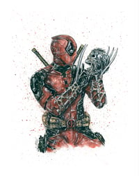 Image 1 of Deadpool “ Marvel Jesus “ 11x14 Signed Art Print