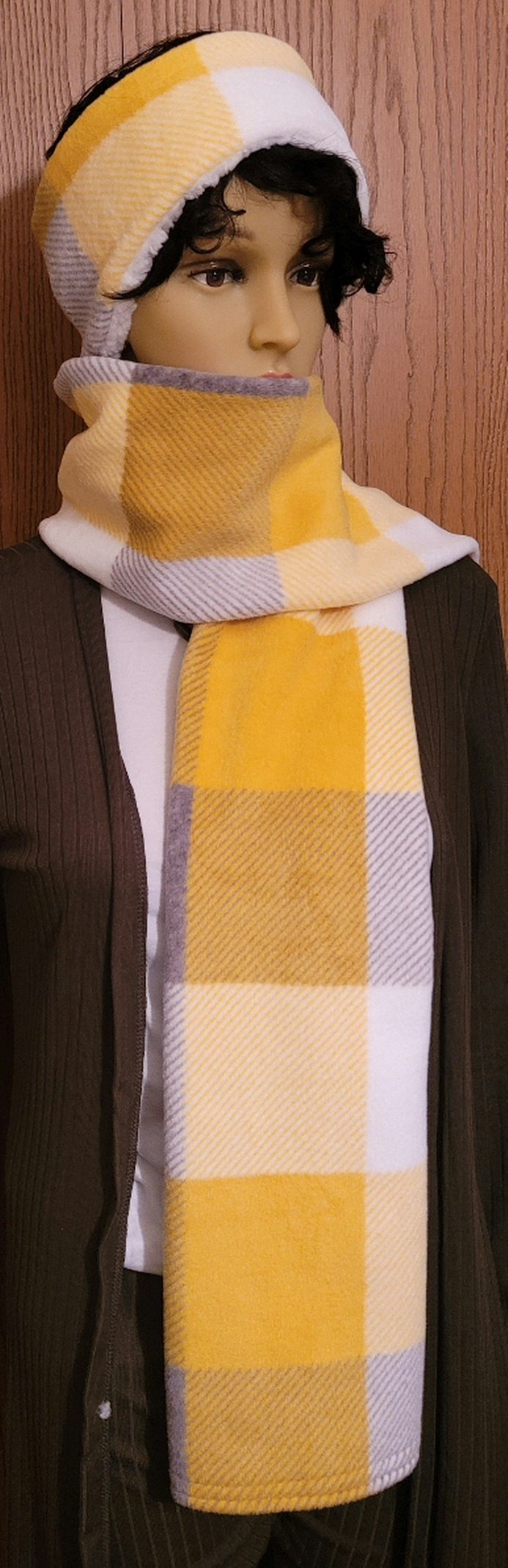 Image of Yellow White & Light Gray Plush