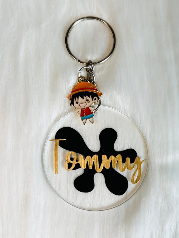 Image of Name Keychain With Your Favorite Character 