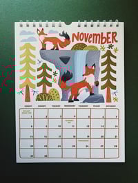 Image 2 of 2026 Illustrated Wildlife Calendar Letter Size