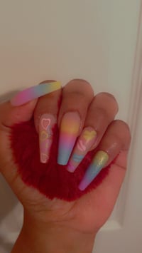 Image 4 of Nails - Long (Rainbow)