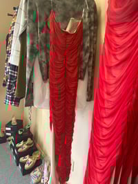 Image 5 of SLEEVELESS CORSET RUCHED MESH MAXI DRESS