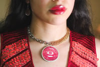 Image 1 of  Comic Crimson Necklace – Surreal Statement Jewelry