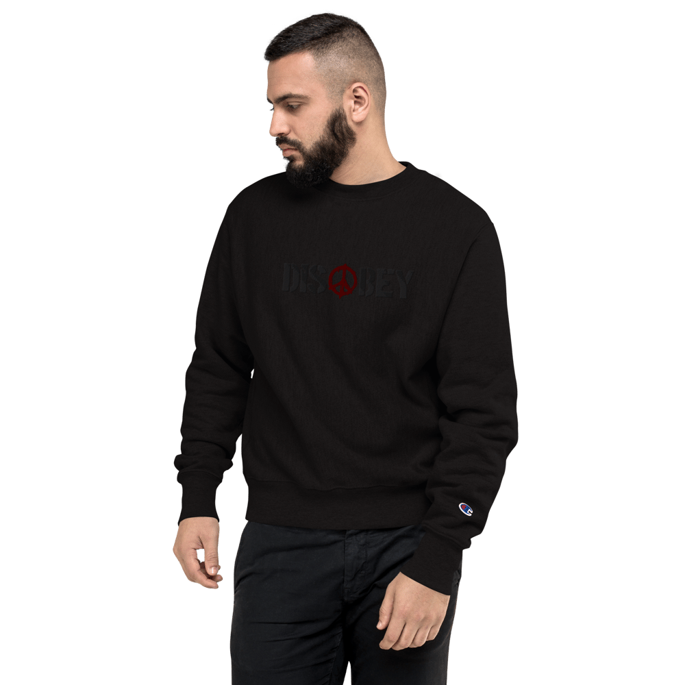 EMBROIDERED DISOBEY CHAMPION SWEATSHIRT