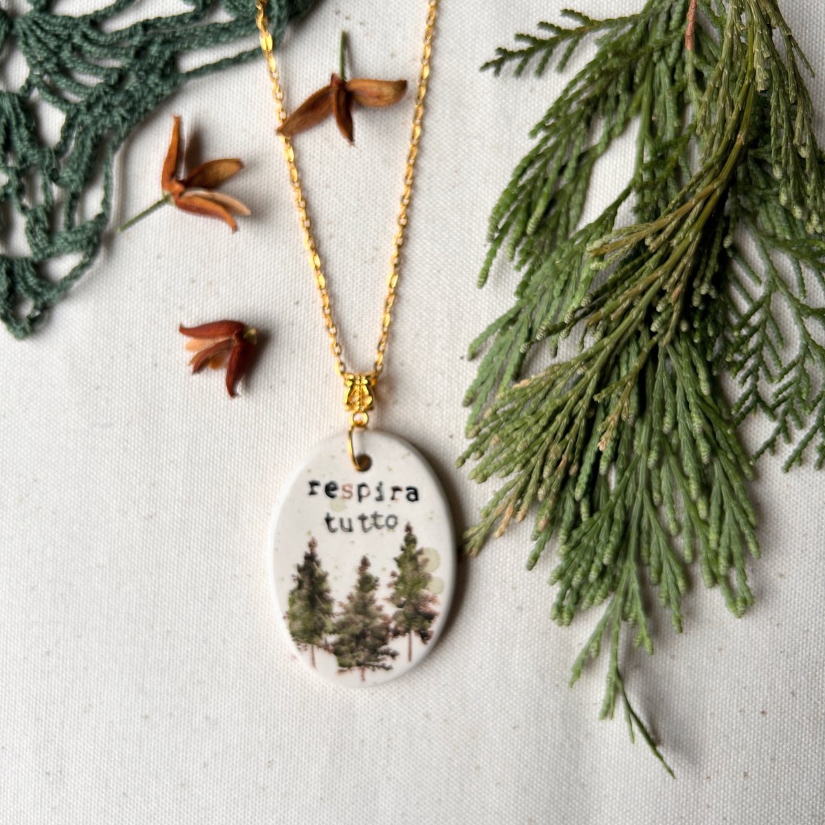 COLLANA CERAMICA - RESPIRA TUTTO