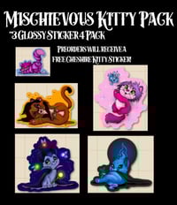 Image 2 of Mischievous Kitty Sticker Pack Collection 1
