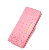 Image 1 of Pink crocodile patterned wallet