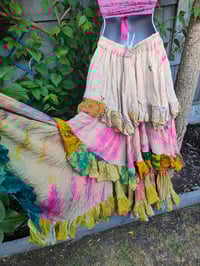 Image 6 of Wanderlust maxi skirt / bandeau dress - cream pink 8-16 uk