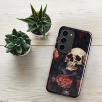 Image 1 of Goth Inspired Baroque Style Painting Skull and Flowers Tough case for Samsung®