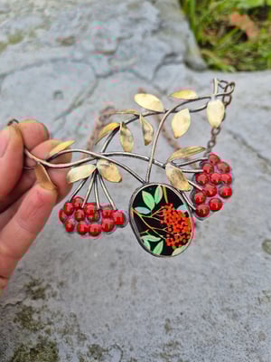 Necklace with red berries