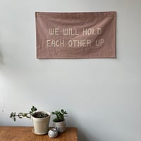 Image 2 of WE WILL Flag - mauve