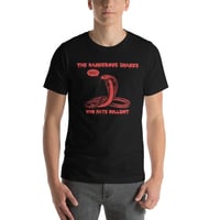 Image 1 of Dangerous Snake Who Hate Bullshit "Society Is My Jail" Unisex T-shirt-BLACK